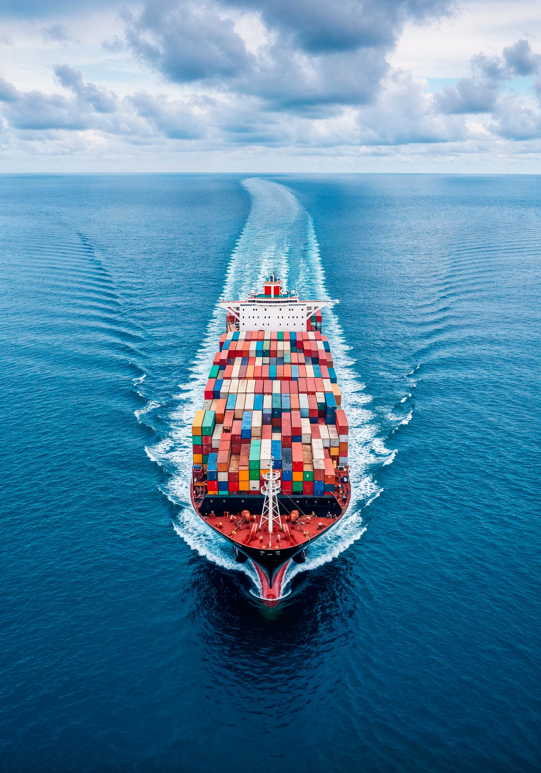 Cargo ship background aerial